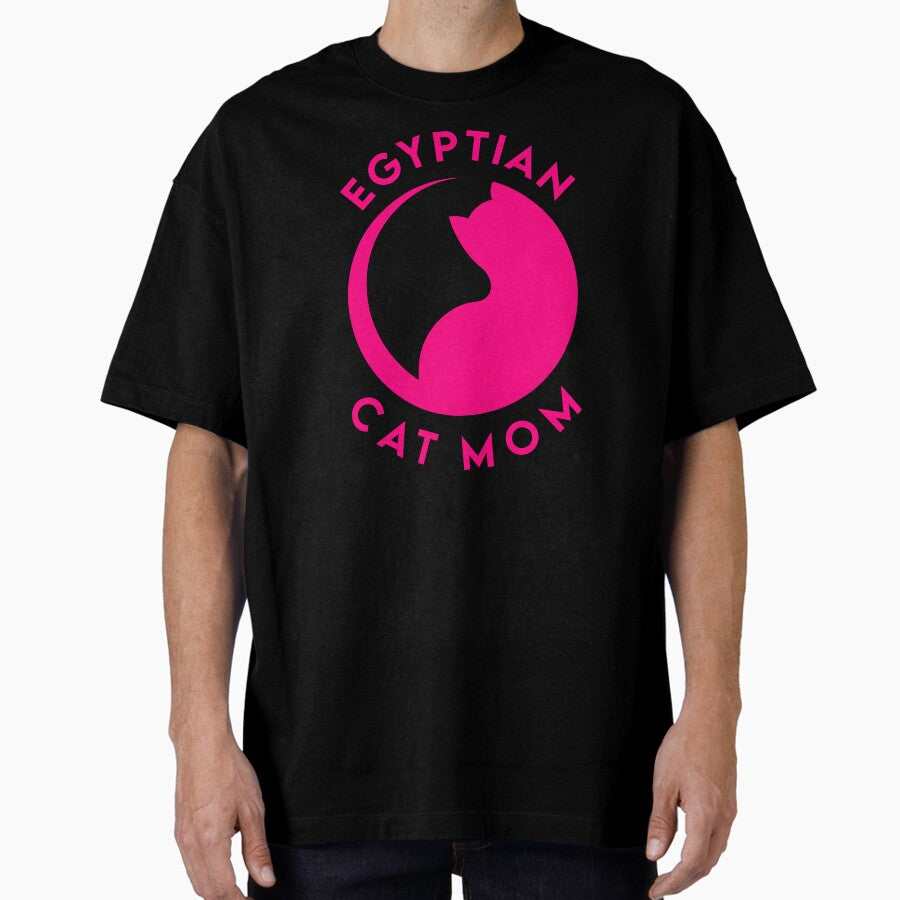 Egyptian Cat Mom Oversized T-Shirt