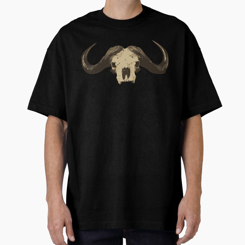 African buffalo skull Oversized T-Shirt