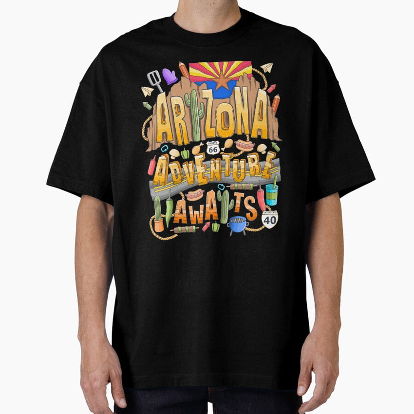 Arizona Adventure Awaits Doodle Oversized T Shirt