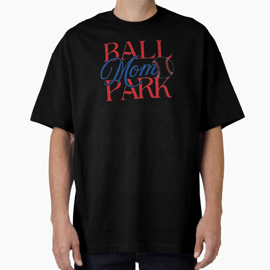 Ball Park Baseball Mom Oversized T-Shirt
