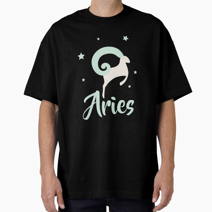 Aries March 21 - April 19 - Fire sign - Zodiac symbols Oversized T-Shirt