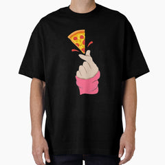 Saranghae Pizza Slice - Pizza lover Oversized T-Shirt