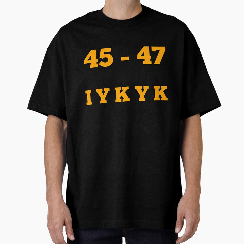 45 - 47 If You Know You Know - Orange Oversized T-Shirt
