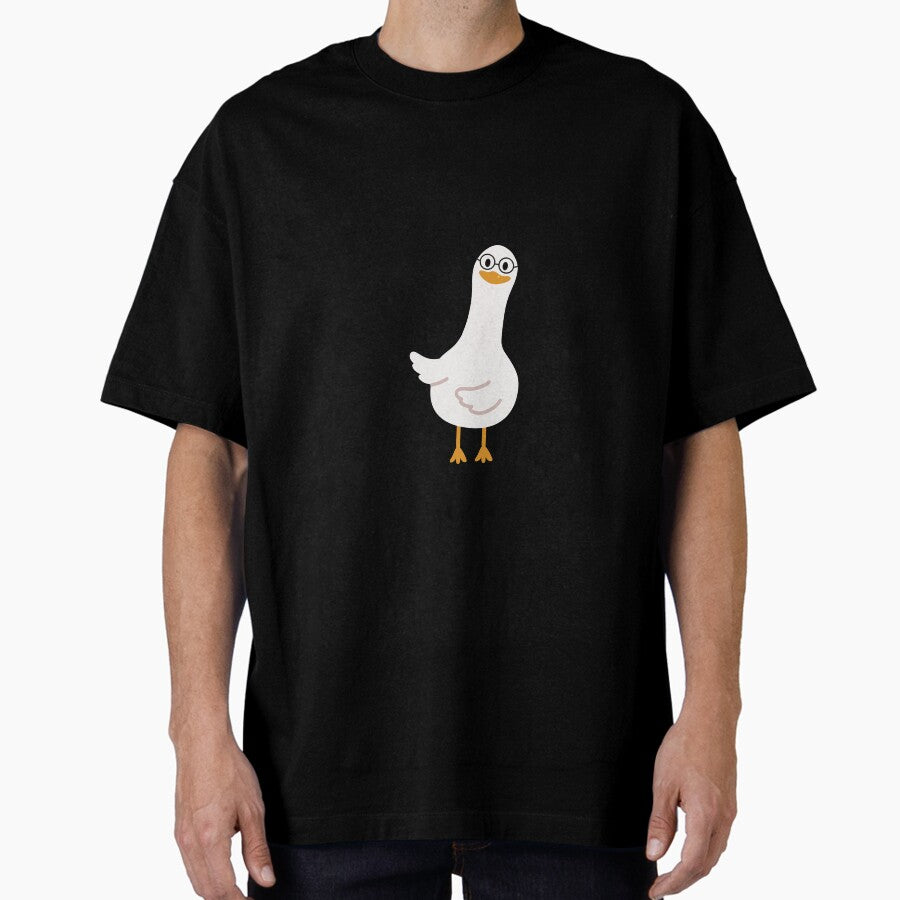 Silly Goose With Glasses Oversized T Shirt