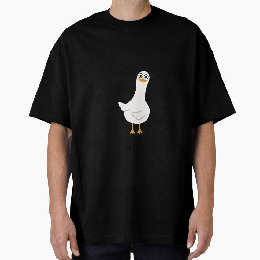Silly Goose With Glasses Oversized T Shirt