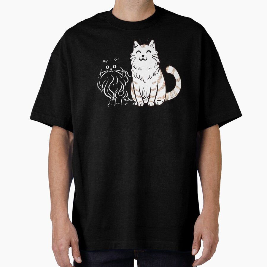 Happy Cats: Cat Mom Oversized T-Shirt
