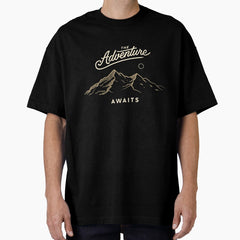 Adventure Awaits Adventure Mountain Wanderlust Camping Oversized T Shirt
