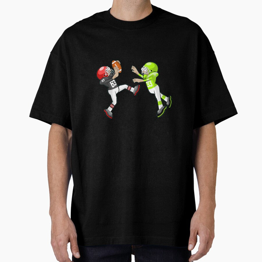 American Football Cartoon Style 7/41 Oversized T-Shirt