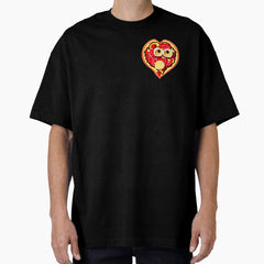 pizza heart baby with glasses Oversized T-Shirt