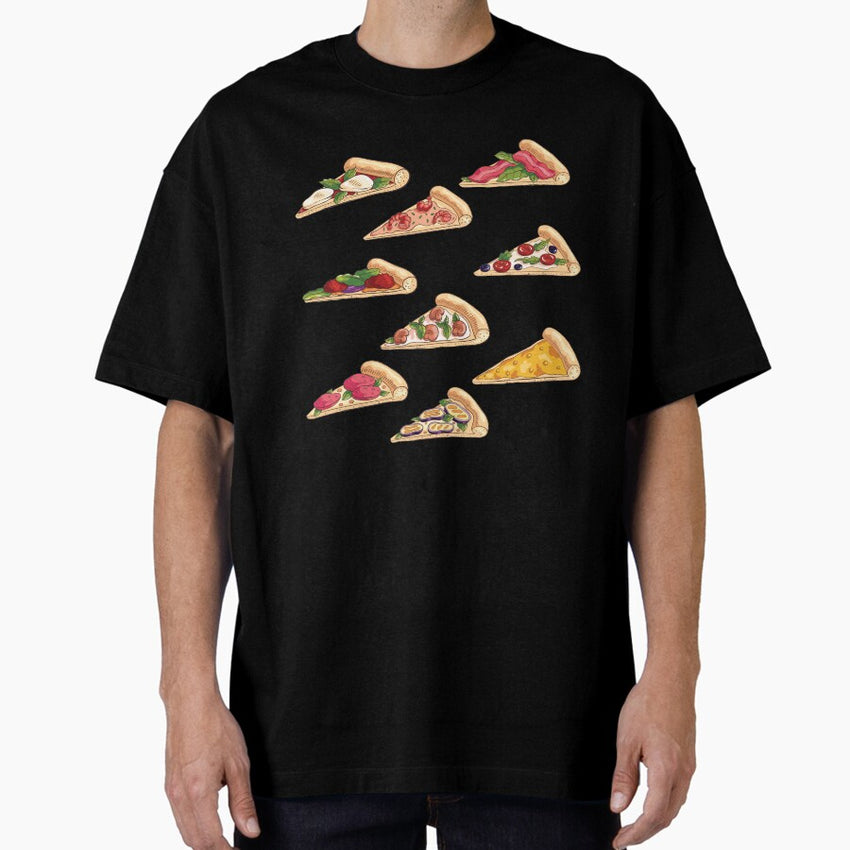 Assorted Pizza Slices Oversized T-Shirt