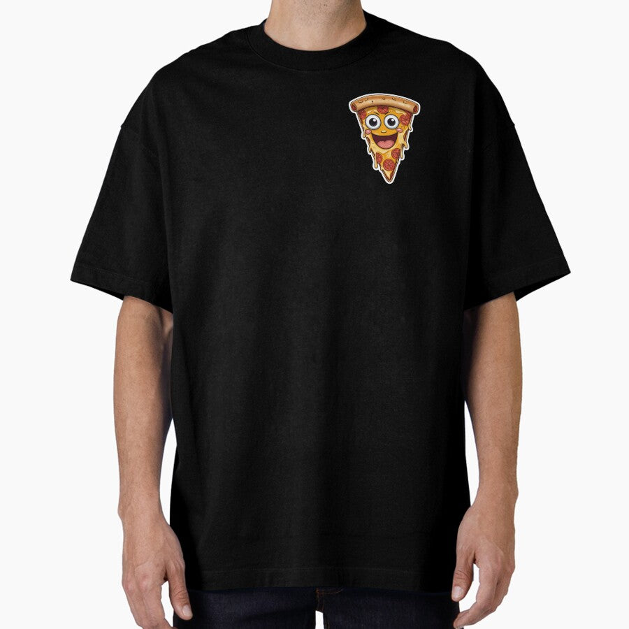 Smiling slice of pizza Oversized T-Shirt