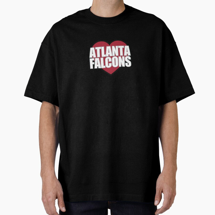 Atlanta Falcons Heart Oversized T-Shirt