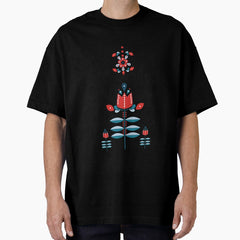 Retro Nordic Folk Art Oversized T-Shirt