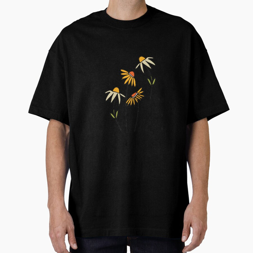 Wild floral Mustard Oversized T-Shirt