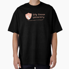 Silly Goose University Coral Oversized T Shirt