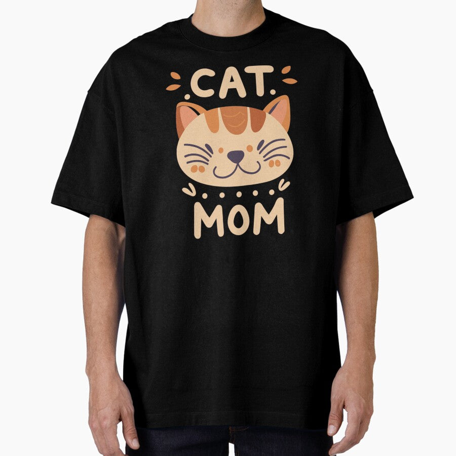 Cute Cat Mom Oversized T-Shirt