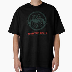 Adventure Awaits Hiking Trip Oversized T Shirt