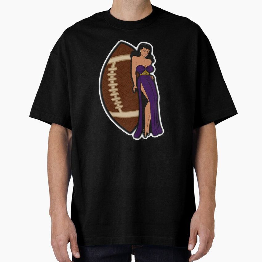 Baltimore Football Babe Oversized T-Shirt