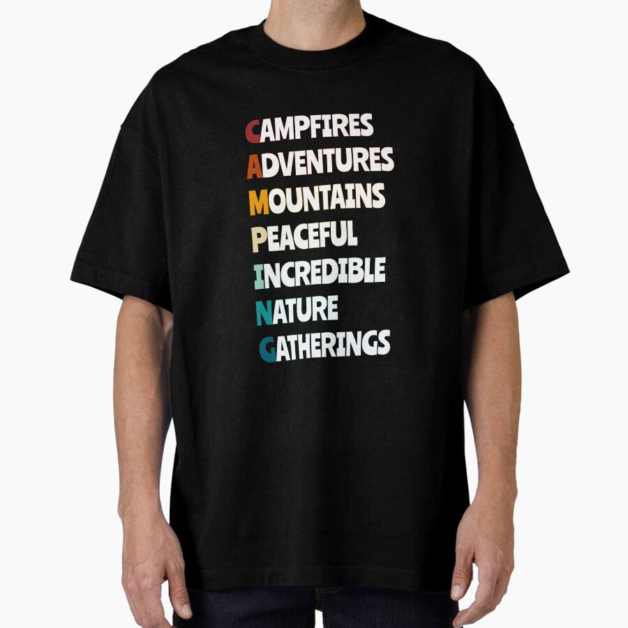 Adventure Awaits Camping T Shirt Perfect For Outdoor Enthusiasts Oversized T Shirt