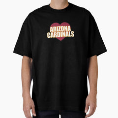 Arizona Cardinals Heart Oversized T-Shirt
