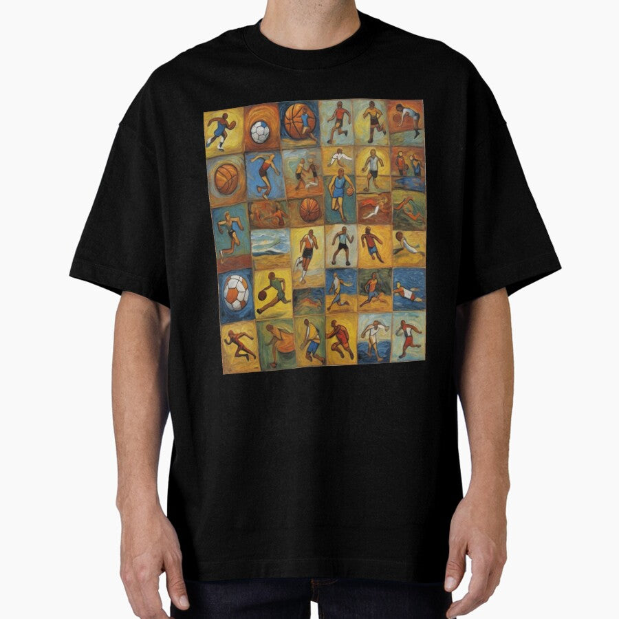 "Harmony in Motion: The Expression of Sports" Oversized T-Shirt