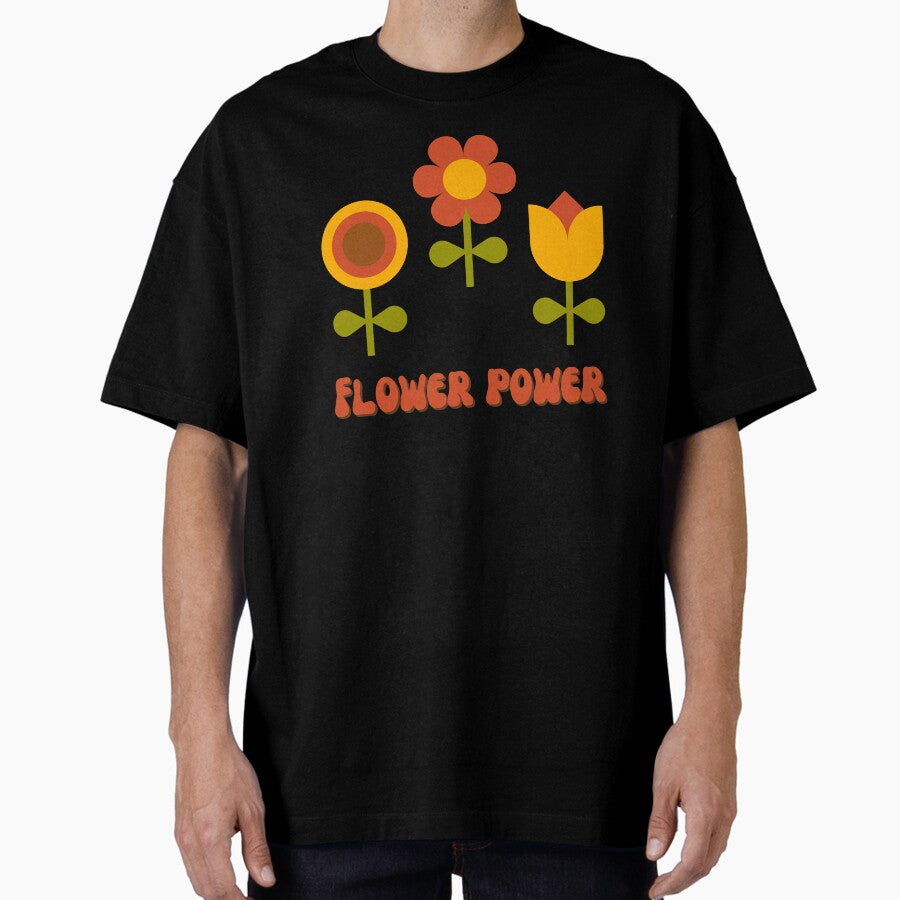 Retro flower power Oversized T-Shirt