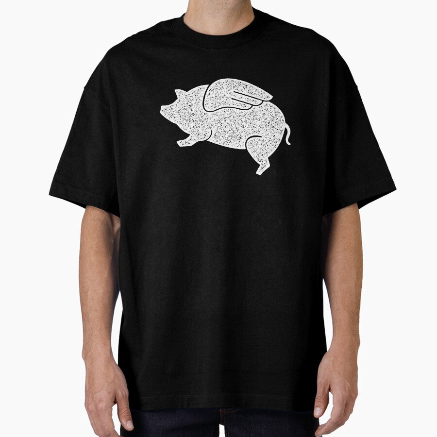 Flying Pig Oversized T Shirt