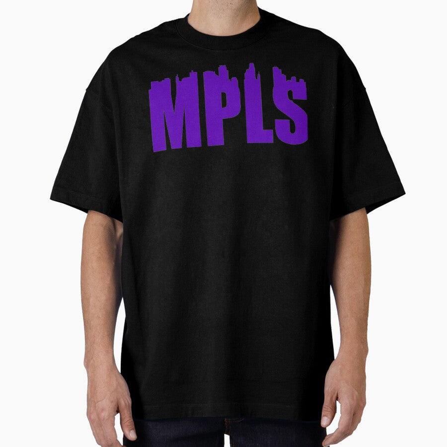 Minneapolis skyline silhouette Oversized T-Shirt