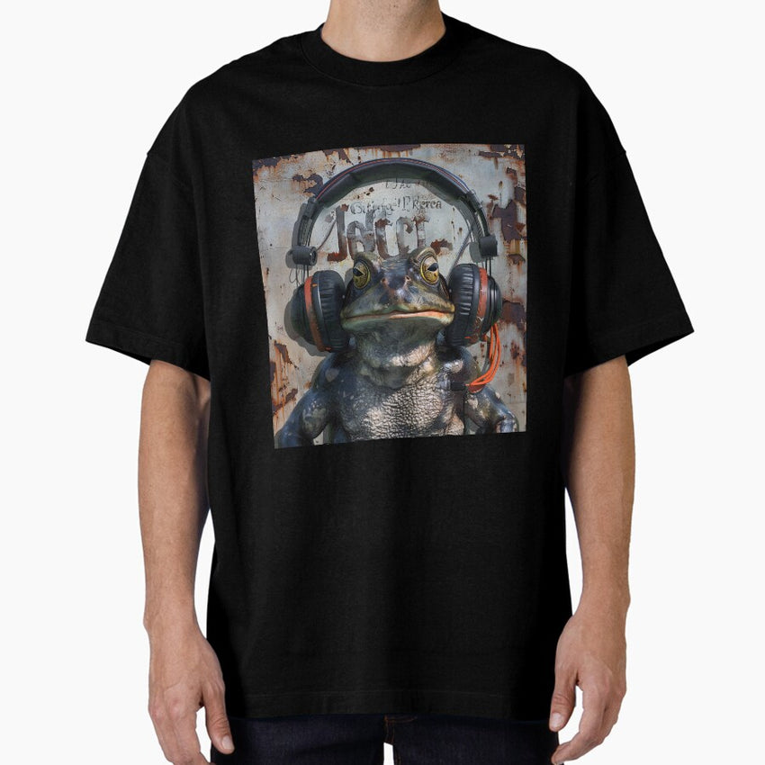 Audiophile Frog Oversized T Shirt