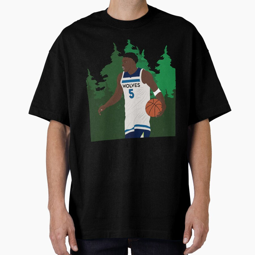 Anthony Edwards With The Ball In His Hands Oversized T Shirt