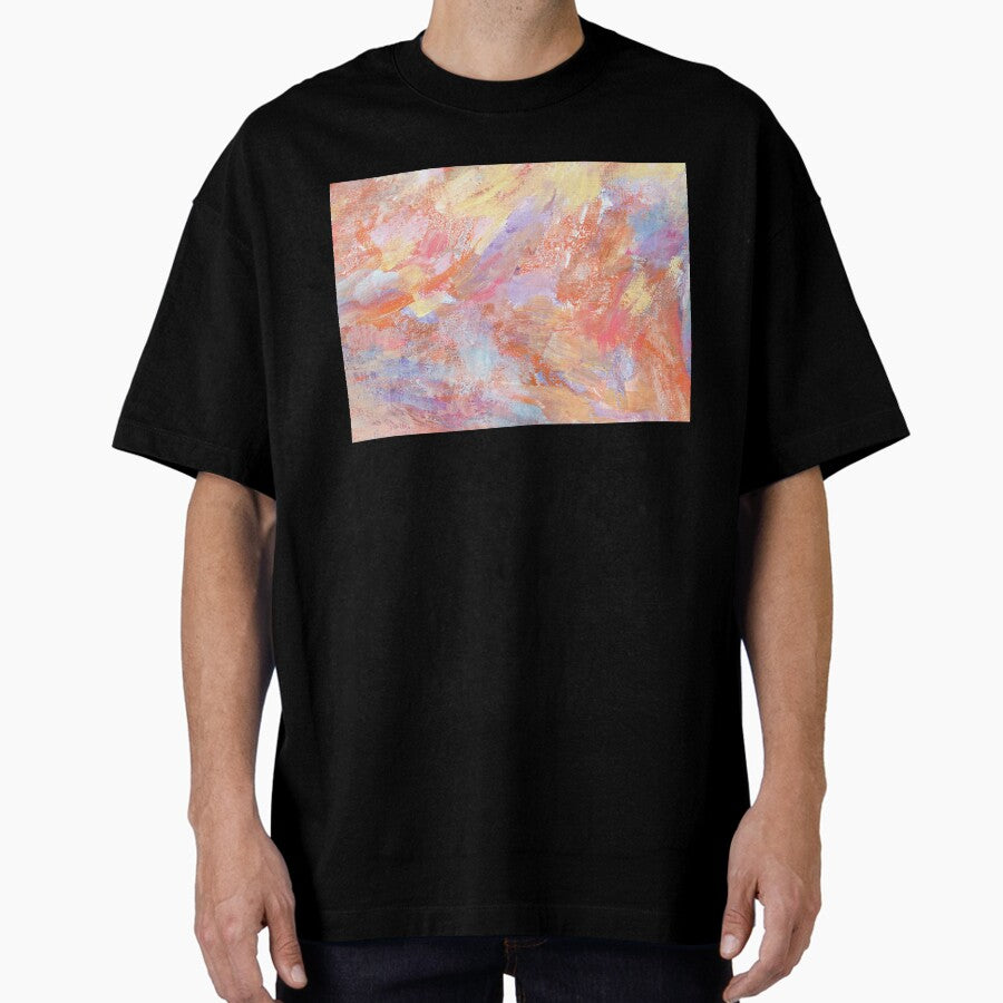 Abstract Colorful Painting Oversized T Shirt