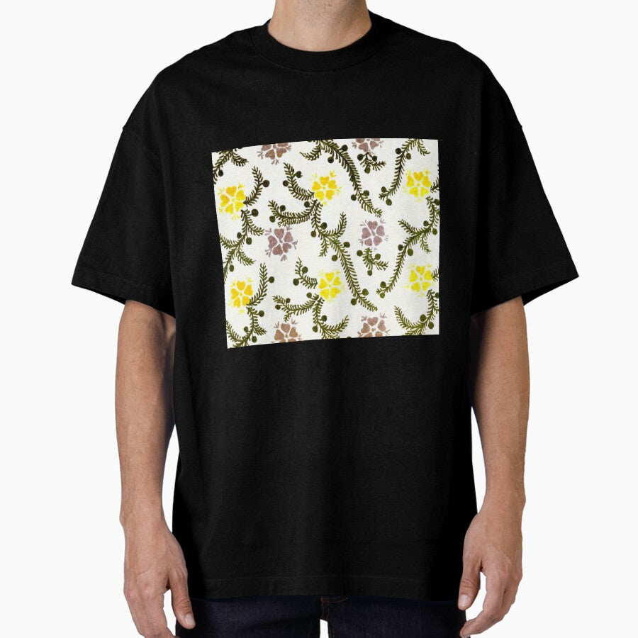 Vintage Floral and Vines Oversized T-Shirt