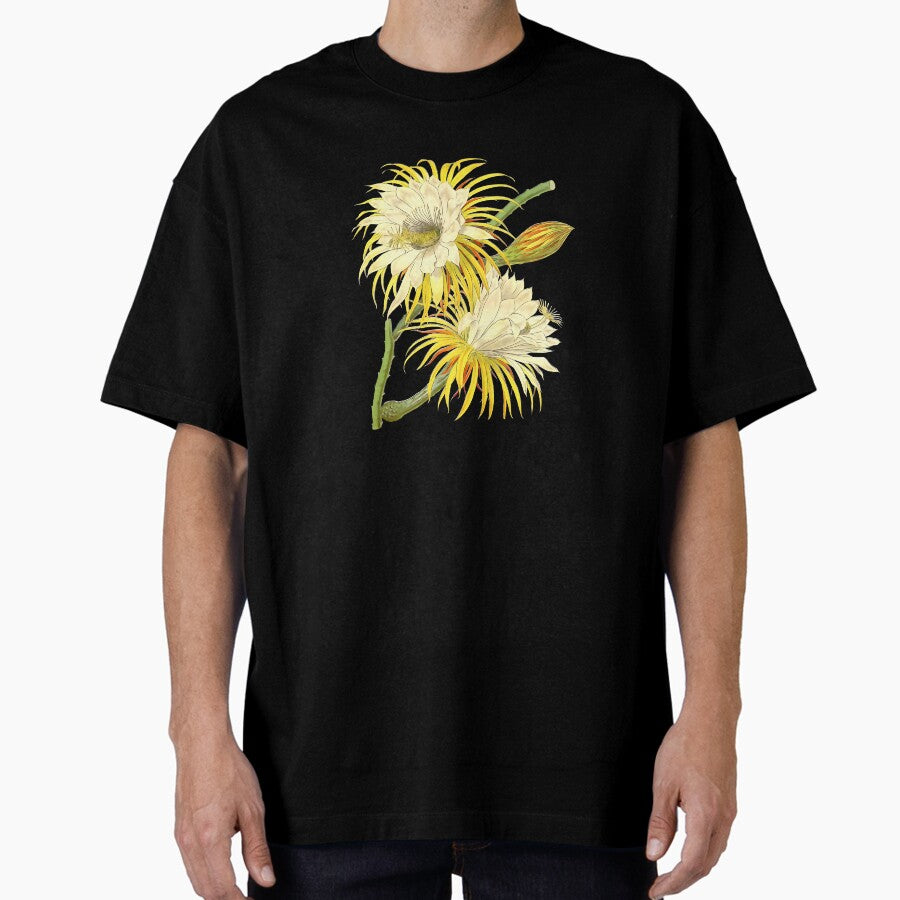 Vintage Illustration of Night Flowering Cereus from 1853 Oversized T-Shirt