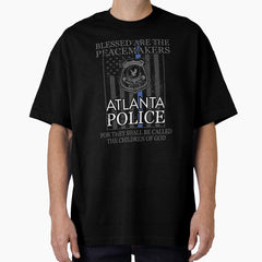 Atlanta Police Support Saint Michael Police Officer Prayer Oversized T-Shirt