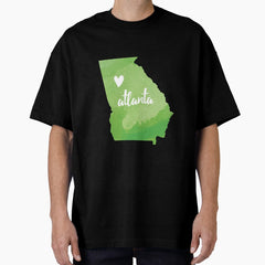 Atlanta, GA - green Oversized T-Shirt