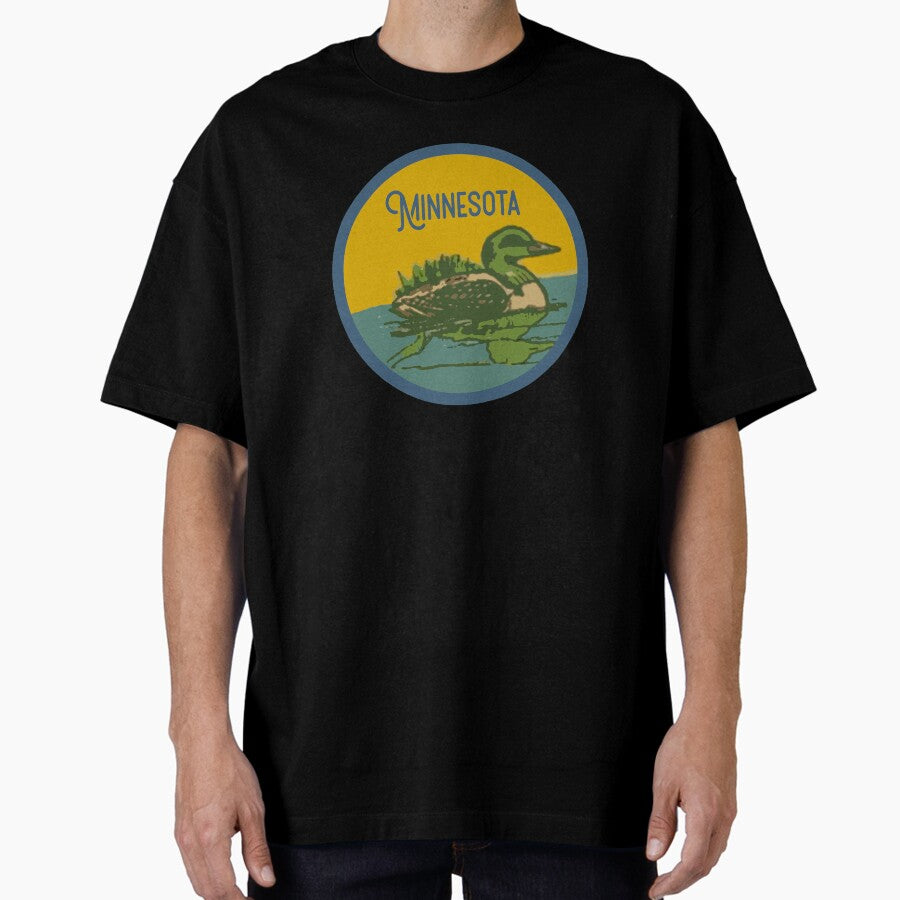 Minnesota Vintage Decal Oversized T-Shirt
