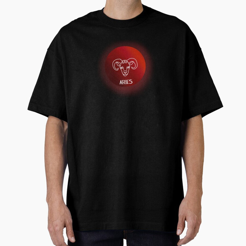 Aries Zodiac Sign Oversized T Shirt