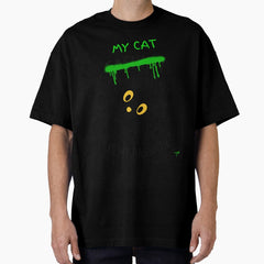 My CAT is my passion: Cat lover (black) Oversized T-Shirt