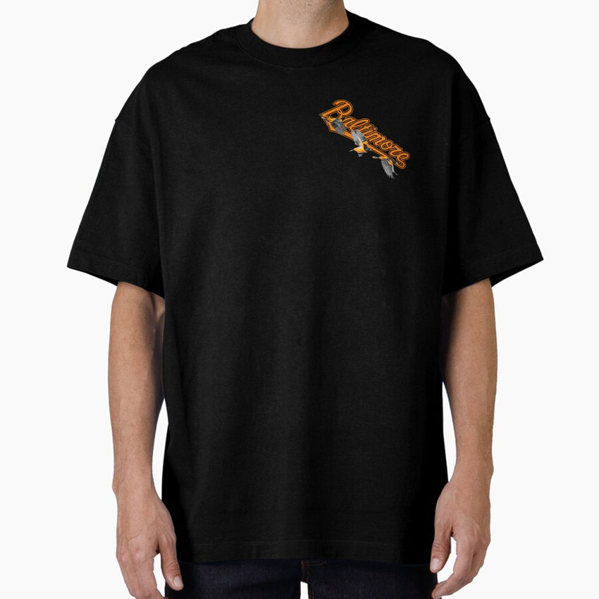 Baltimore Orioles Stay Positive - Small pattern Oversized T-Shirt