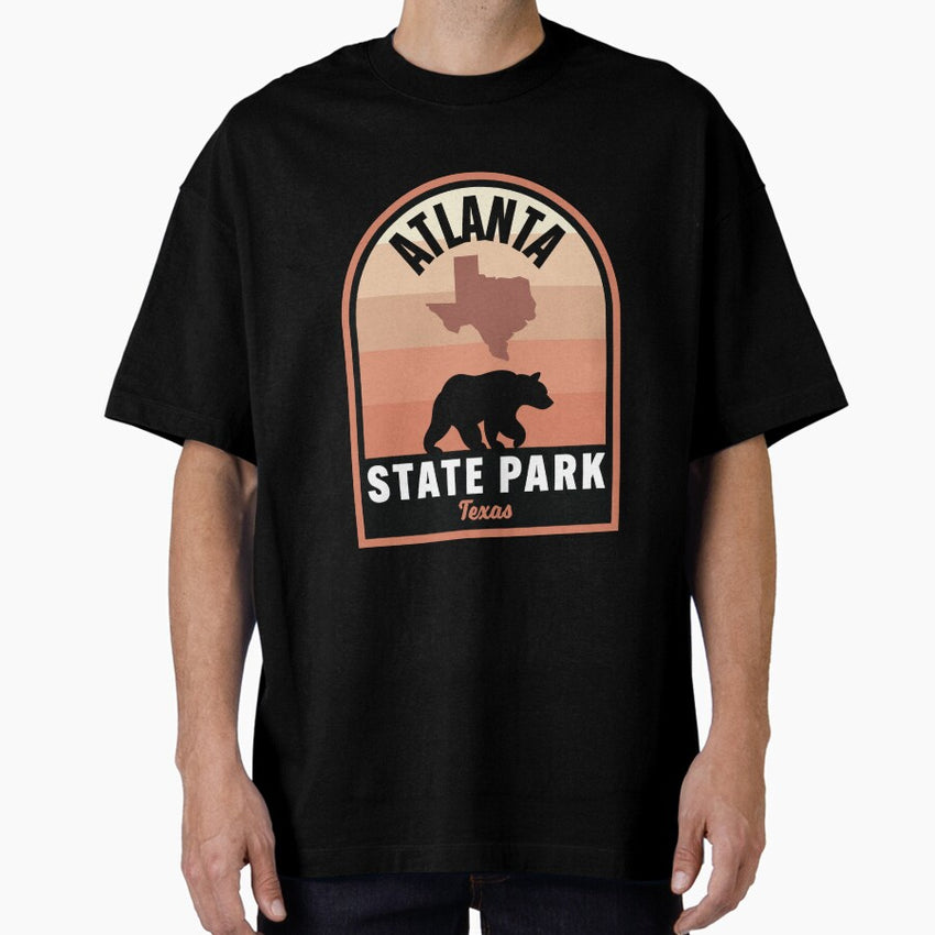 Atlanta State Park TX Bear Oversized T-Shirt