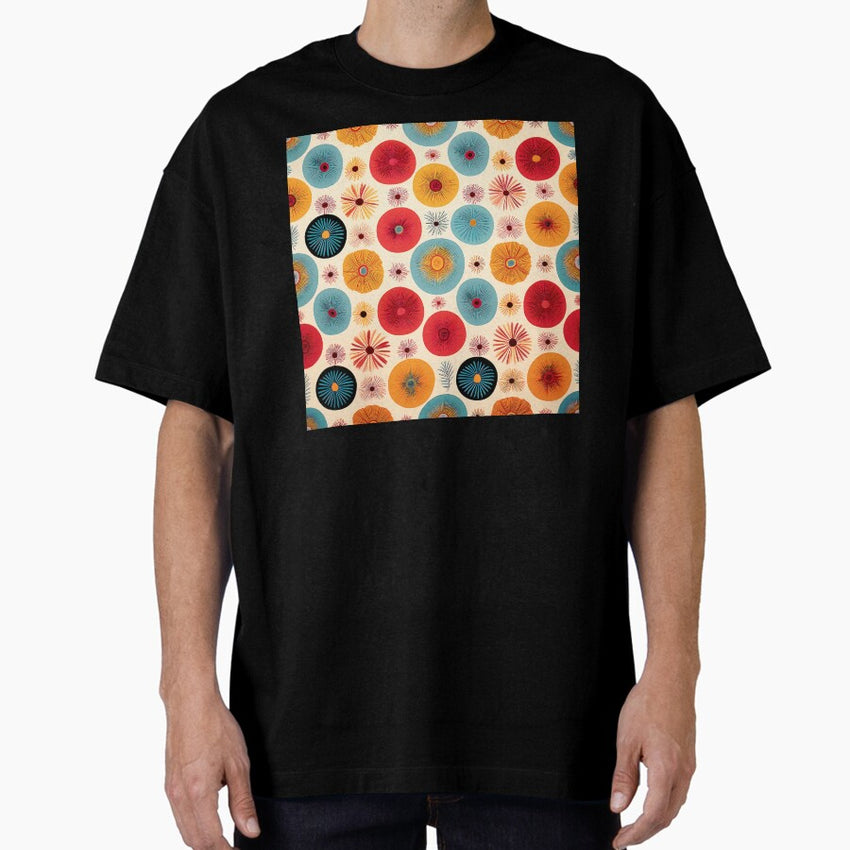 Retro mood pattern design print Oversized T-Shirt