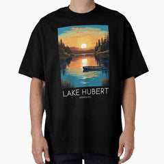 A Pop Art Travel Print of Lake Hubert - Minnesota Oversized T-Shirt