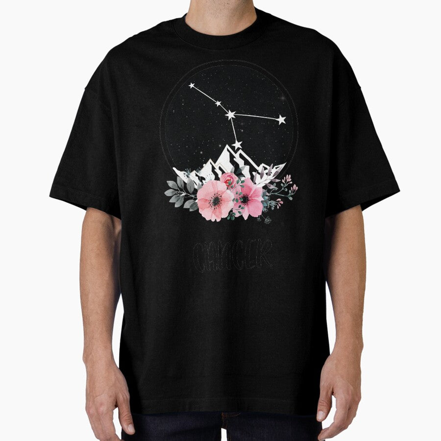 Cancer Zodiac Star Sign Oversized T-Shirt