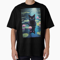 cat water flower Oversized T-Shirt