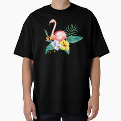Tropical Flamingo Oversized T Shirt