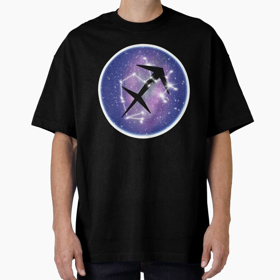 Sagittarius Constellation Zodiac Sign Oversized T-Shirt