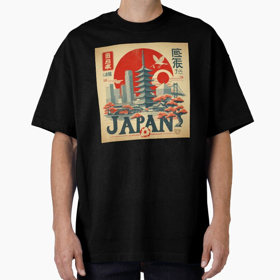 Retro Japanese sign Oversized T-Shirt