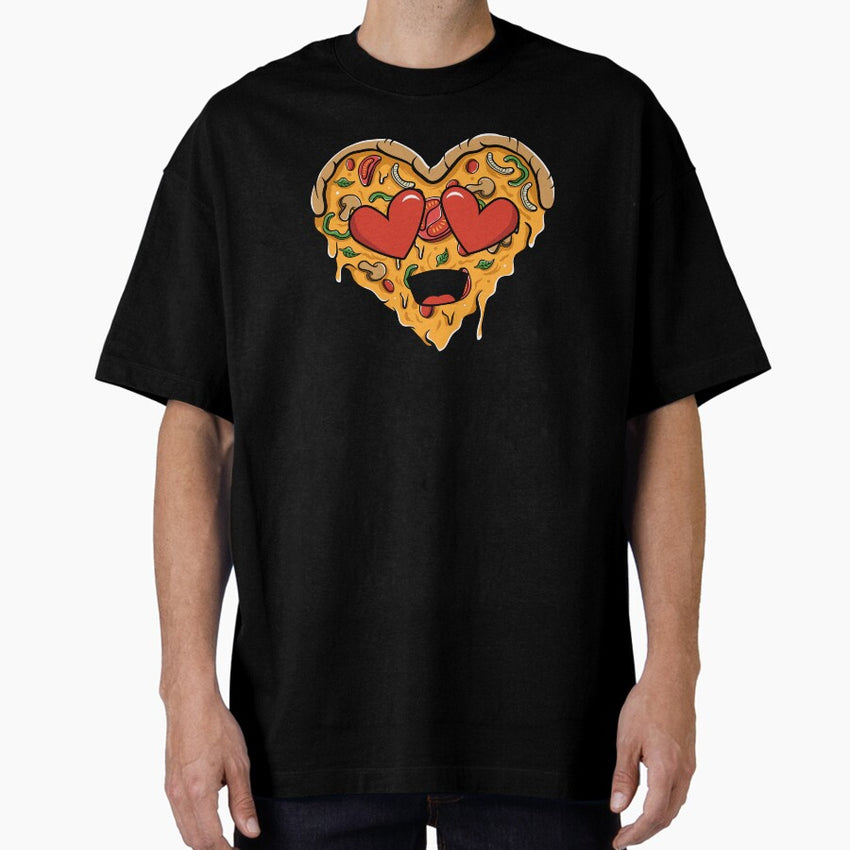 Heart Pizza, I love Pizza Oversized T-Shirt