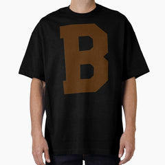 Alphabet, Brown B, Sports letter B Oversized T-Shirt