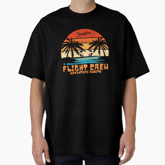 Adventure Awaits For Pilots Flight Crew Cabin Crew Flight Attendant Aviation Lover And Enthusiasts Oversized T Shirt